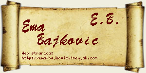 Ema Bajković vizit kartica